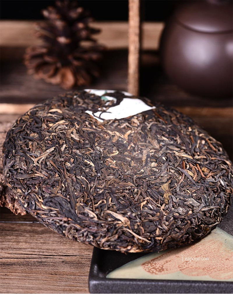 Gâteau au thé écologique Pu-erh cru Jingmai Arbor