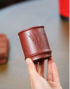 Tasse à thé de calligraphie chinoise Yixing Duan Ni