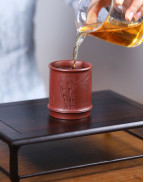 Tasse à thé de calligraphie chinoise Yixing Duan Ni