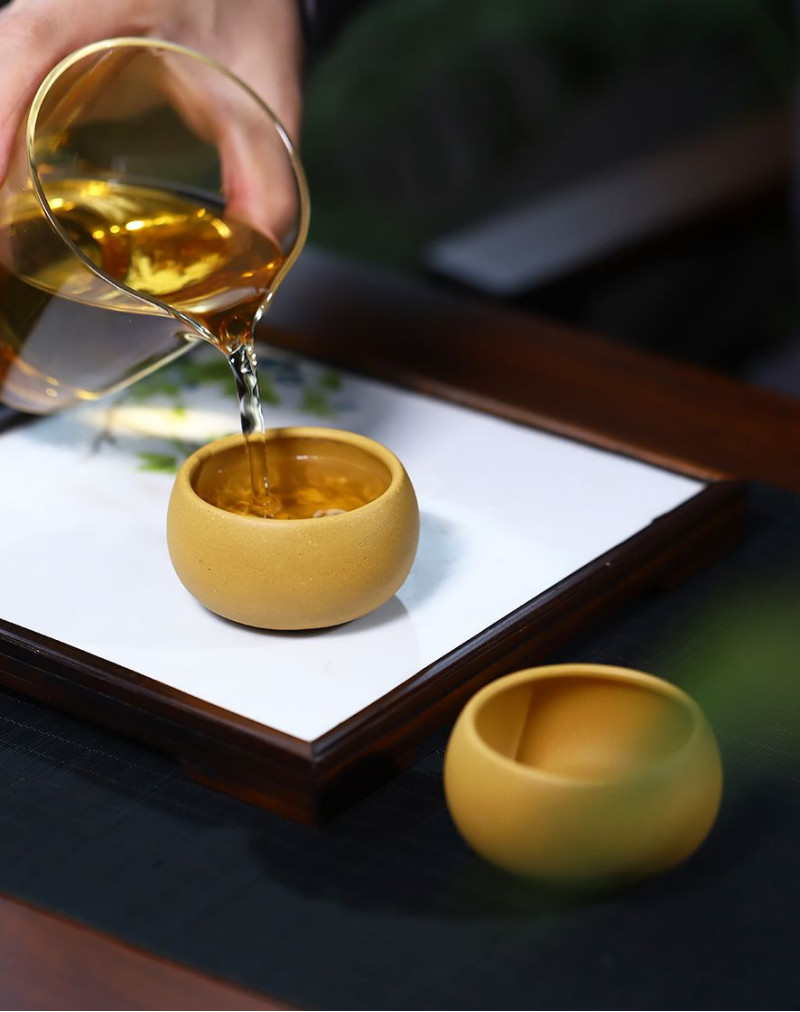 Tasse à thé Gongfu en argile violette Golden Duan Ni