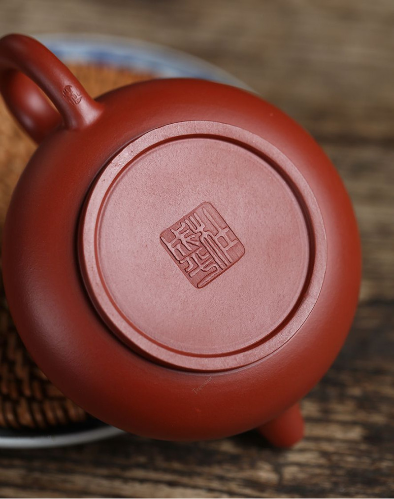 Élégante théière en poire en argile rouge Da Hong Pao
