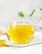 Chrysanthème Impérial En Soie Dorée