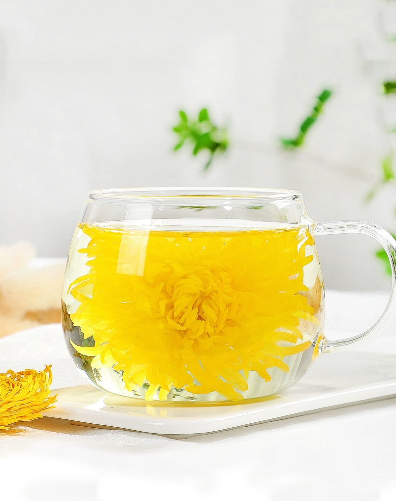 Chrysanthème Impérial En Soie Dorée