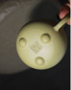 Small Green Clay Zi Sha Stone Pier Tea Pot