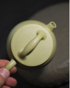 Small Green Clay Zi Sha Stone Pier Tea Pot