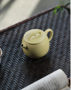 Small Green Clay Zi Sha Stone Pier Tea Pot