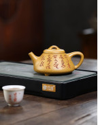 Théière en argile violette Duan Ni Shi Piao jaune haute température