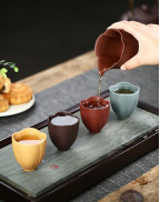 Tasse parfumée au thé à l'argile violette pétale de lotus