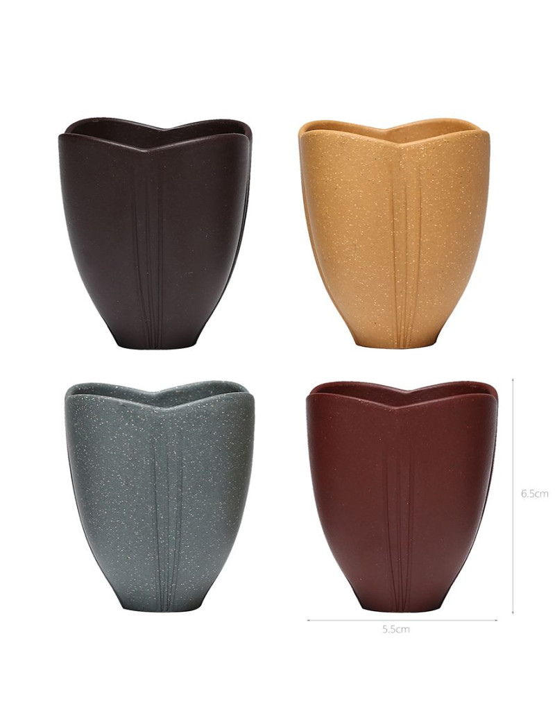Tasse parfumée au thé à l'argile violette pétale de lotus