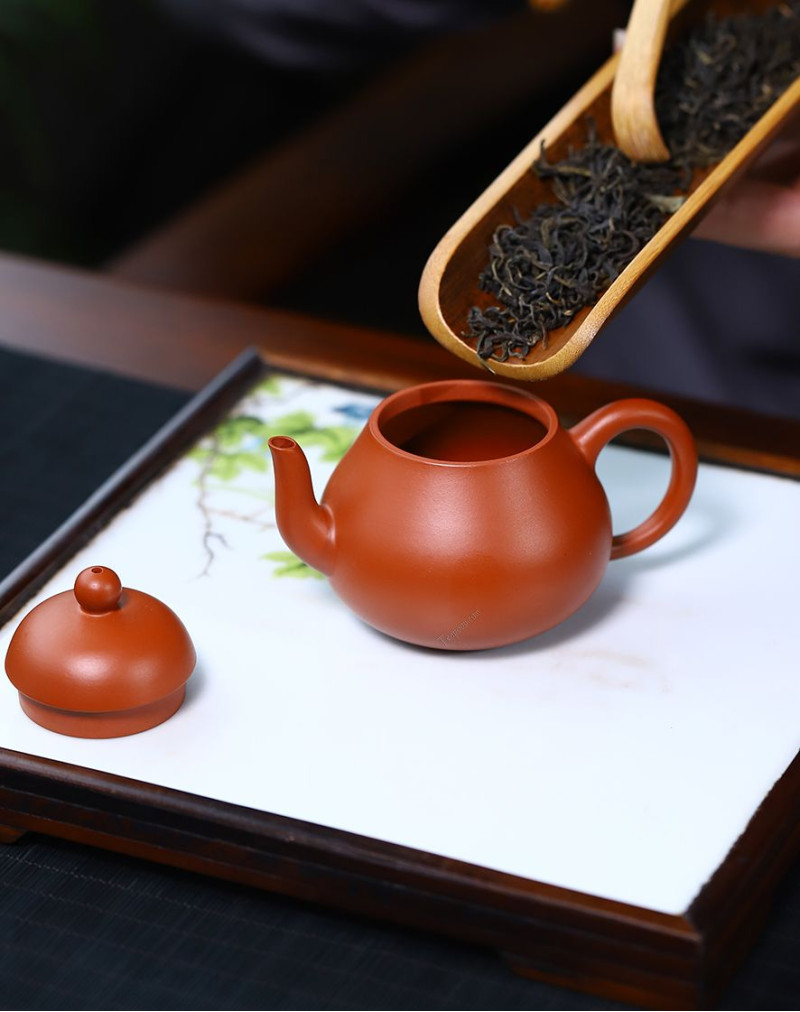 Théière en argile violette Mini Poire Zhu Ni