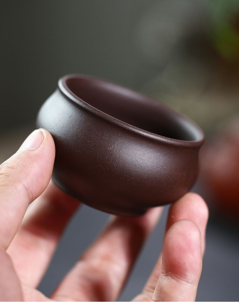 Tasse à thé Gongfu en argile violette faite à la main