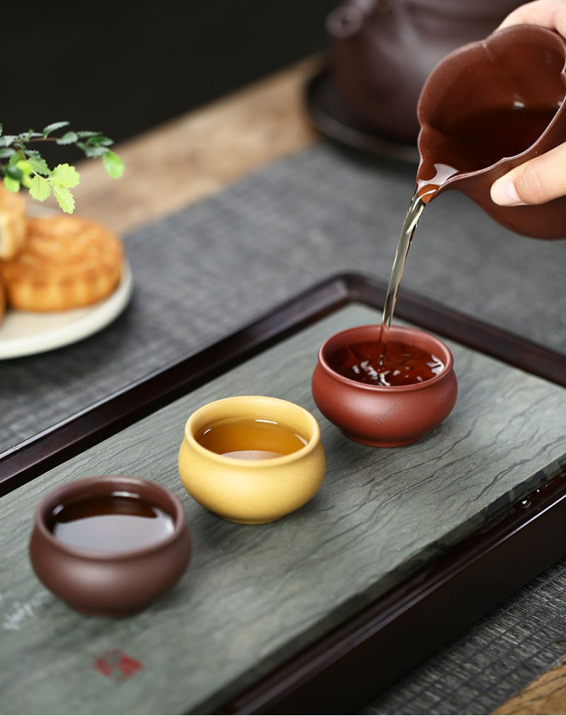Tasse à thé Gongfu en argile violette faite à la main