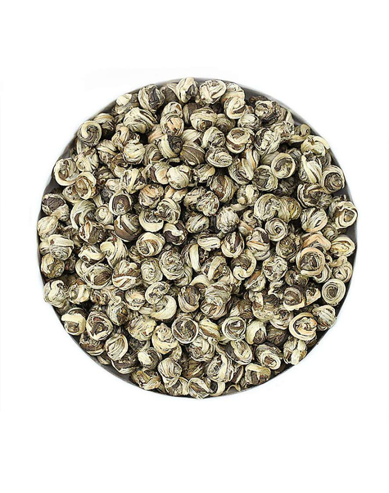 Thé vert parfumé aux perles de jasmin blanc