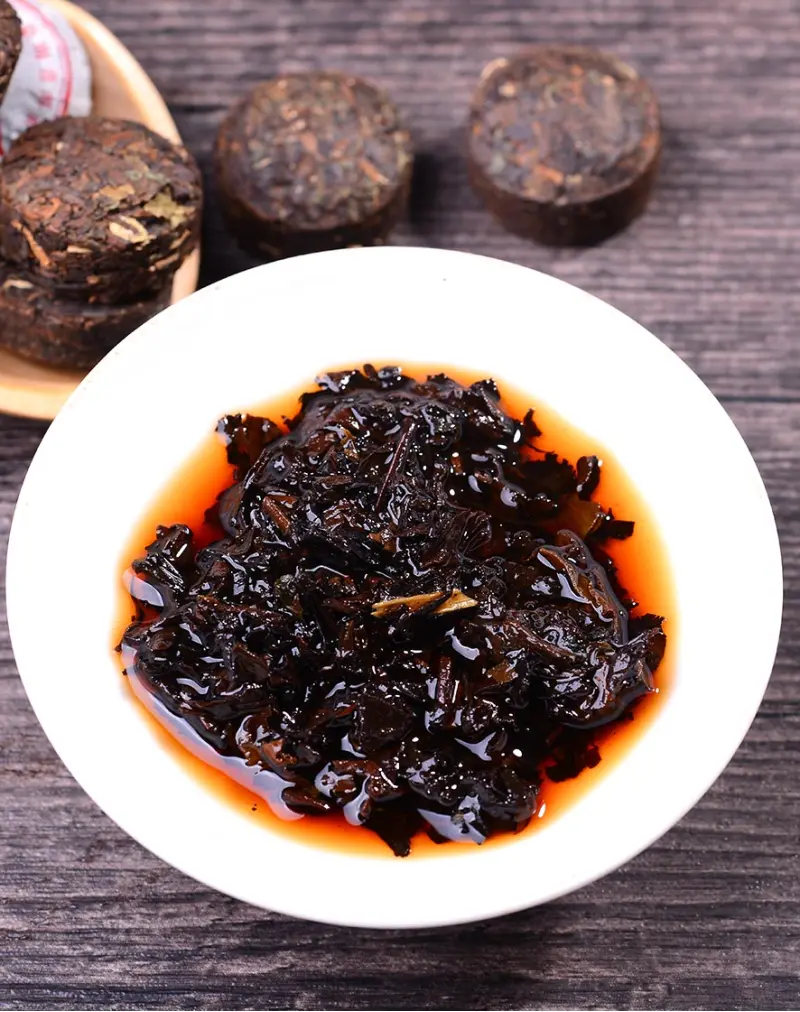 Meng Hai Nuomi Xiang (parfum riz gluant) Mini Ripe Puerh Tuocha