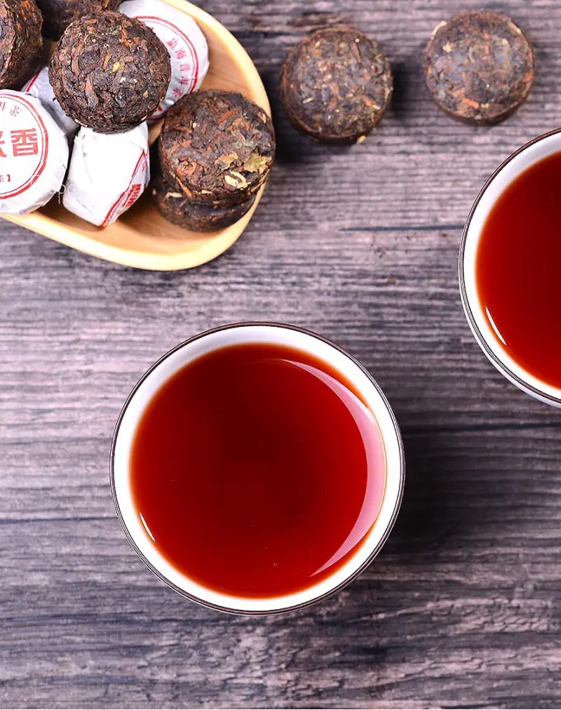 Meng Hai Nuomi Xiang (parfum riz gluant) Mini Ripe Puerh Tuocha