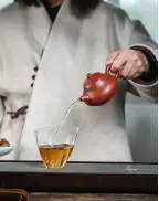 Élégante théière en poire en argile rouge Da Hong Pao