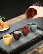 Tasse parfumée au thé à l'argile violette pétale de lotus