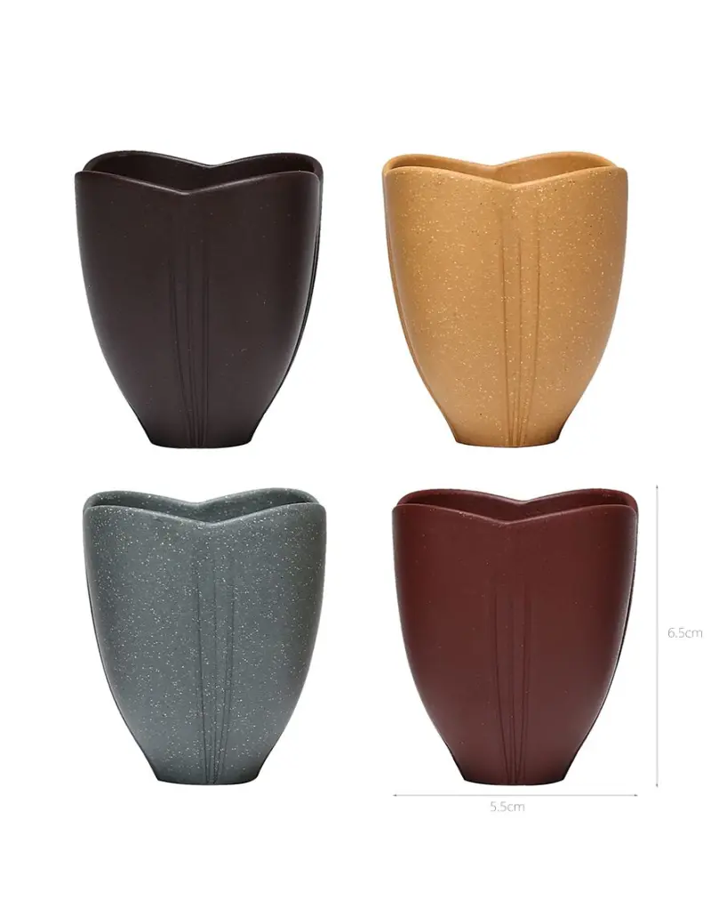 Tasse parfumée au thé à l'argile violette pétale de lotus