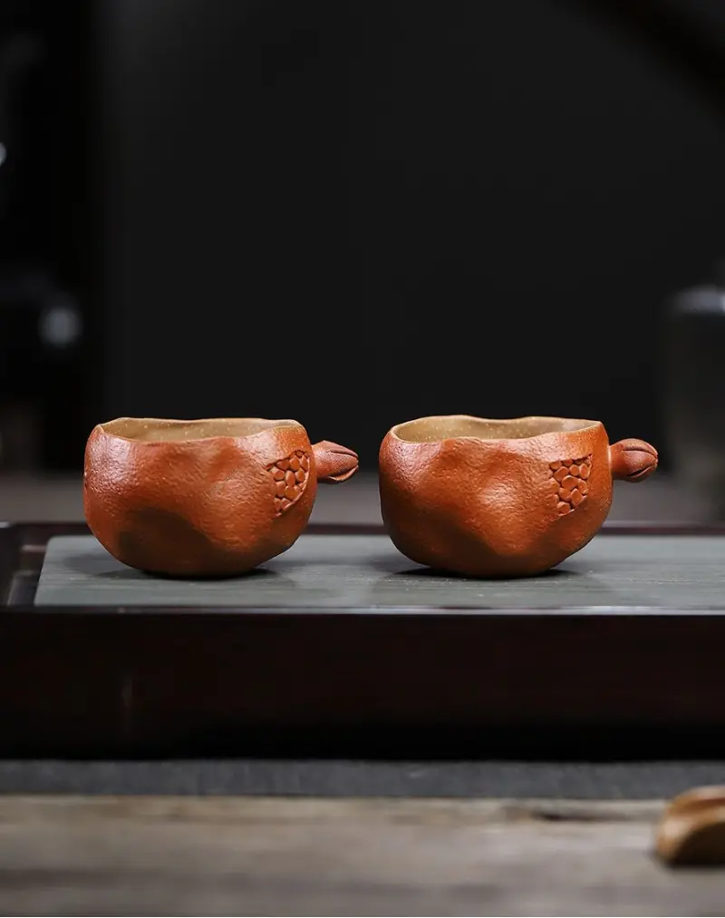 Tasse à thé en argile violette à la grenade Duan Ni faite à la main