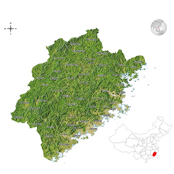 Carte De La Province Du Fujian Carte De La Province Du Fujian