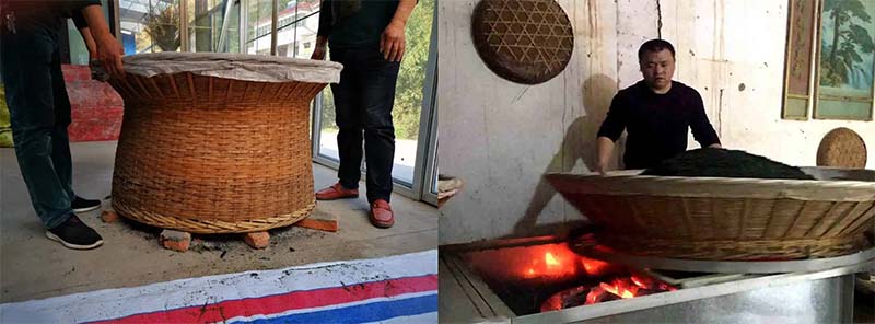 L'étape de cuisson du thé Lu An Gua Pian