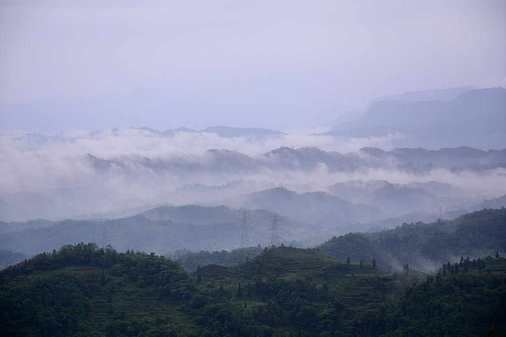 Monding Mountain un jour de pluie