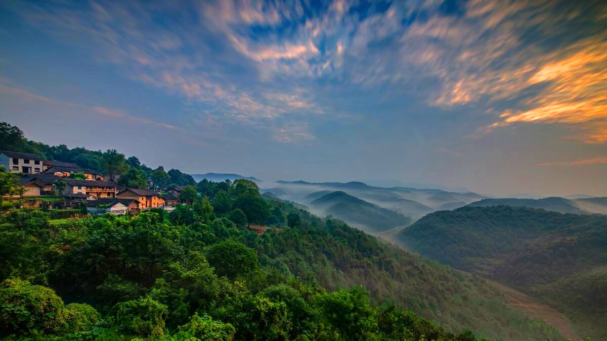 Paysage rural de Yuan'an, province du Hubei Paysage rural de Yuan'an, province du Hubei